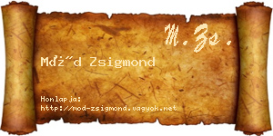 Mód Zsigmond névjegykártya