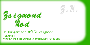 zsigmond mod business card